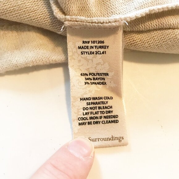 SOFT SURROUNDINGS Cecelia Top Oatmeal Heather Long Sleeve Sweater NWT Womens XS - Picture 6 of 9